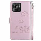 For Redmi 10C Cute Cats RFID Leather Phone Case(Rose Gold) - 3