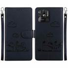 For Redmi 10C Cute Cats RFID Leather Phone Case(Black) - 1