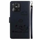 For Redmi 10C Cute Cats RFID Leather Phone Case(Black) - 3