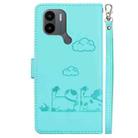For Redmi A1+ 4G Global Cute Cats RFID Leather Phone Case(Green) - 3