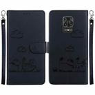 For Redmi Note 9 Pro Cute Cats RFID Leather Phone Case(Black) - 1