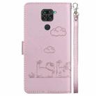 For Redmi Note 9 / 10X 4G Cute Cats RFID Leather Phone Case(Rose Gold) - 3