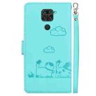 For Redmi Note 9 / 10X 4G Cute Cats RFID Leather Phone Case(Green) - 3