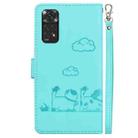 For Redmi Note 11 Global Cute Cats RFID Leather Phone Case(Green) - 3