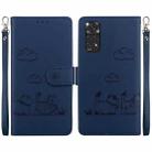 For Redmi Note 11 Global Cute Cats RFID Leather Phone Case(Blue) - 1