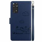 For Redmi Note 11 Global Cute Cats RFID Leather Phone Case(Blue) - 3