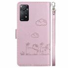 For Redmi Note 12 Pro 4G Cute Cats RFID Leather Phone Case(Rose Gold) - 3