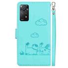 For Redmi Note 12 Pro 4G Cute Cats RFID Leather Phone Case(Green) - 3