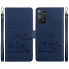 For Redmi Note 12 Pro 4G Cute Cats RFID Leather Phone Case(Blue) - 1