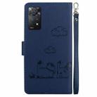 For Redmi Note 12 Pro 4G Cute Cats RFID Leather Phone Case(Blue) - 3