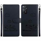 For Redmi Note 12 Pro 4G Cute Cats RFID Leather Phone Case(Black) - 1