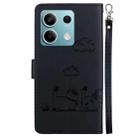 For Redmi Note 13 5G Cute Cats RFID Leather Phone Case(Black) - 3