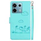 For Redmi Note 13 Pro 5G Cute Cats RFID Leather Phone Case(Green) - 3