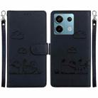 For Redmi Note 13 Pro 5G Cute Cats RFID Leather Phone Case(Black) - 1