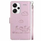 For Redmi Note 13 Pro+ 5G Cute Cats RFID Leather Phone Case(Rose Gold) - 3