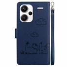 For Redmi Note 13 Pro+ 5G Cute Cats RFID Leather Phone Case(Blue) - 3