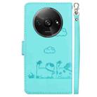 For Redmi A3 Cute Cats RFID Leather Phone Case(Green) - 3