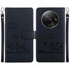 For Redmi A3 Cute Cats RFID Leather Phone Case(Black) - 1