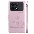 For Redmi K70E Cute Cats RFID Leather Phone Case(Rose Gold) - 3