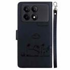 For Redmi K70E Cute Cats RFID Leather Phone Case(Black) - 3