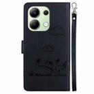 For Redmi Note 13 4G Global Cute Cats RFID Leather Phone Case(Black) - 3