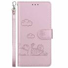 For Redmi Note 14 Pro / Note 14 Pro+ 5G Cute Cats RFID Leather Phone Case(Rose Gold) - 2