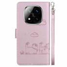 For Redmi Note 14 Pro / Note 14 Pro+ 5G Cute Cats RFID Leather Phone Case(Rose Gold) - 3