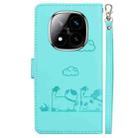 For Redmi Note 14 Pro / Note 14 Pro+ 5G Cute Cats RFID Leather Phone Case(Green) - 3