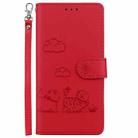For Redmi Note 14 Pro / Note 14 Pro+ 5G Cute Cats RFID Leather Phone Case(Red) - 2