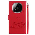 For Redmi Note 14 Pro / Note 14 Pro+ 5G Cute Cats RFID Leather Phone Case(Red) - 3
