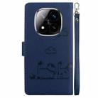 For Redmi Note 14 Pro / Note 14 Pro+ 5G Cute Cats RFID Leather Phone Case(Blue) - 3