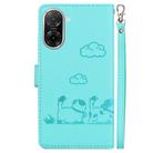 For Redmi A5 4G 173.3mm Cute Cats RFID Leather Phone Case(Green) - 3