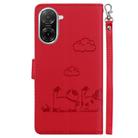 For Redmi A5 4G 173.3mm Cute Cats RFID Leather Phone Case(Red) - 3