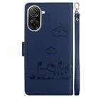 For Redmi A5 4G 173.3mm Cute Cats RFID Leather Phone Case(Blue) - 3