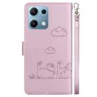For Redmi Note 14S 4G Cute Cats RFID Leather Phone Case(Rose Gold) - 3