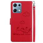 For Redmi Note 14S 4G Cute Cats RFID Leather Phone Case(Red) - 3