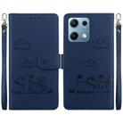For Redmi Note 14S 4G Cute Cats RFID Leather Phone Case(Blue) - 1