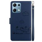 For Redmi Note 14S 4G Cute Cats RFID Leather Phone Case(Blue) - 3