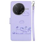 For Redmi K80 / K80 Pro / Xiaomi Poco F7 Pro Cute Cats RFID Leather Phone Case(Purple) - 3