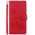 For Redmi K80 / K80 Pro / Xiaomi Poco F7 Pro Cute Cats RFID Leather Phone Case(Red) - 2