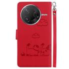For Redmi K80 / K80 Pro / Xiaomi Poco F7 Pro Cute Cats RFID Leather Phone Case(Red) - 3