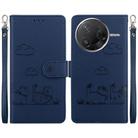 For Redmi K80 / K80 Pro / Xiaomi Poco F7 Pro Cute Cats RFID Leather Phone Case(Blue) - 1