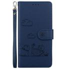 For Redmi K80 / K80 Pro / Xiaomi Poco F7 Pro Cute Cats RFID Leather Phone Case(Blue) - 2