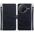 For Redmi K80 / K80 Pro / Xiaomi Poco F7 Pro Cute Cats RFID Leather Phone Case(Black) - 1
