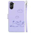 For Redmi Turbo 4 / Xiaomi Poco X7 Pro Cute Cats RFID Leather Phone Case(Purple) - 3