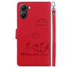 For Redmi Turbo 4 / Xiaomi Poco X7 Pro Cute Cats RFID Leather Phone Case(Red) - 3