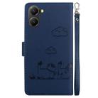 For Redmi Turbo 4 / Xiaomi Poco X7 Pro Cute Cats RFID Leather Phone Case(Blue) - 3