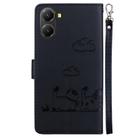 For Redmi Turbo 4 / Xiaomi Poco X7 Pro Cute Cats RFID Leather Phone Case(Black) - 3