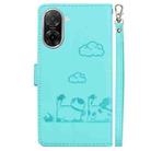 For Redmi A5 4G 171.7mm Cute Cats RFID Leather Phone Case(Green) - 3