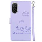 For Redmi A5 4G 171.7mm Cute Cats RFID Leather Phone Case(Purple) - 3